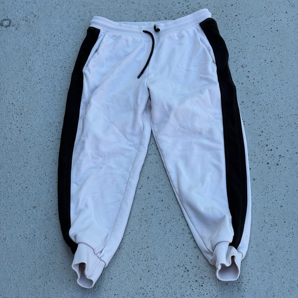 ATM Anthony Thomas Melillo Jogger Sweatpants Cream/Black Size Medium - Picture 5 of 11